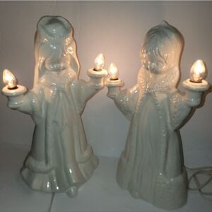 🆕️🧚‍♂️Vintage Glazed Ceramic St. Lucia Holiday Figurines